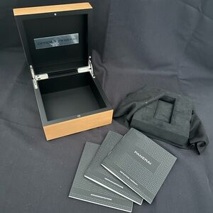 PANERAI Watch wooden empty box with 3 books and black outside box